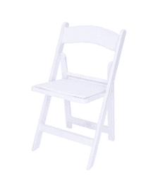 Padded Resin Chair - White