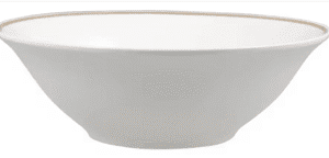 White Soup Bowl With Gold Rim