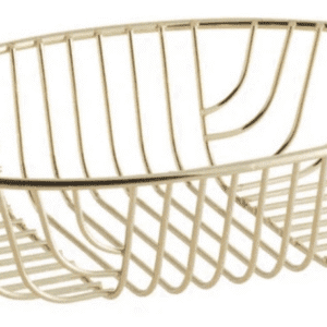 7" Oval Gold Wire Basket
