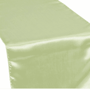 Satin Table Runner – Sage Green
