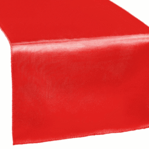 Satin Table Runner - Red