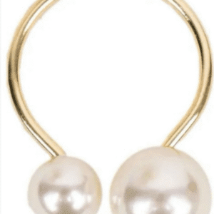 White Pearl Gold Metal Round Napkin Ring