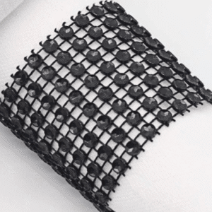 Rhinestone Napkin Ring - Black