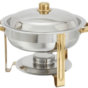 4qt, Gold Accent Round Chafer