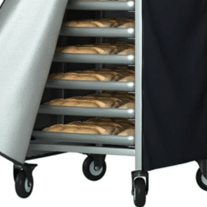 Pan rack dust Cover with zipper, high density waterproof 20 pans, Black/Clear