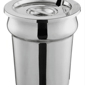 4qt, Stainless Steel Inset Pot Cooker or Warmer with cover & ladle
