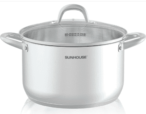 Induction Stock Pot with Lid, Compatible for all Stovetops - 8 Quarts