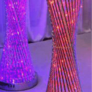 Color Changing LED Spiral Metal Tower Columns Light Wedding Centerpiece 3.5ft