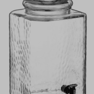4 Gallon Hammered Glass Hands Beverage Dispenser