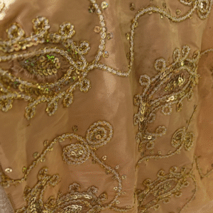 Paisley Sequin Table Runner Gold