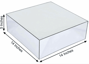 Acrylic Cake Stand Pedestal Riser 14"X14"