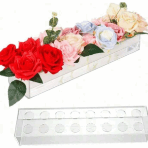 Transparent Acrylic Flower Vase with Holes