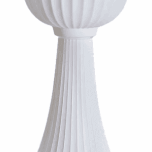 White Pedestal Stand Flower Plant Pillar 22"
