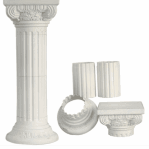 34" White Plastic Flower Urn