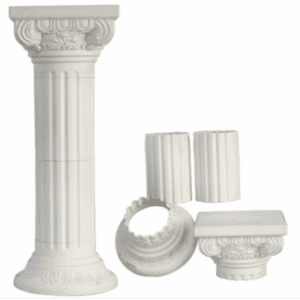 24″ White Plastic Flower Urn