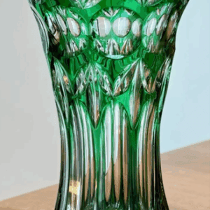 Crystal Emerald Dune 15" Flower Vase