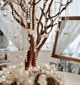 Tall Manzanita Branches Centerpiece Table Tree Party -Gold