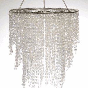 Crystal Acrylic Beaded Chandelier, 10.5"