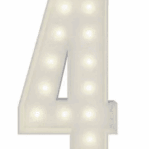 Giant Marquee Lightup Number 4 - Wood for Rent