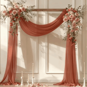 2- Arch Arbor with One Sheer Drape