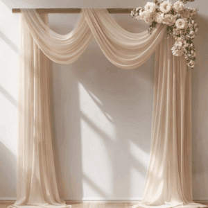 2- Arch Arbor with One Sheer Drape