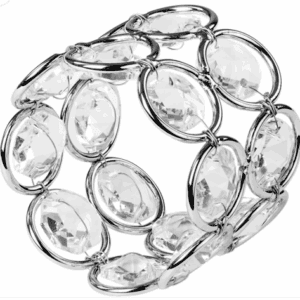 Crystal Napkin Ring - Silver