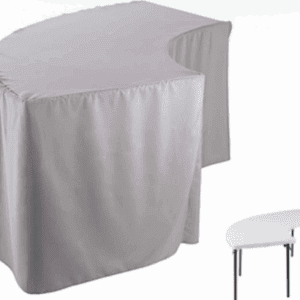 Serpentine Topper Tablecloth - White