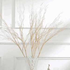 4-Pack Artificial Curly Willow Branches Metallic - Gold