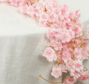5 Pack Blush Artificial Cherry Blossom Floral Garland, 6ft Silk Flower Hanging Vines