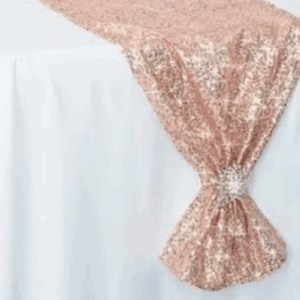 12"x108" Sequin Taffeta Table Runner - Blush